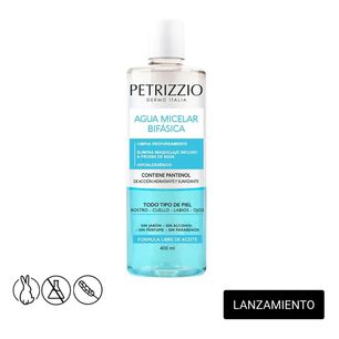 Agua Micelar Bif&aacute;sica 400 Ml Petrizzio