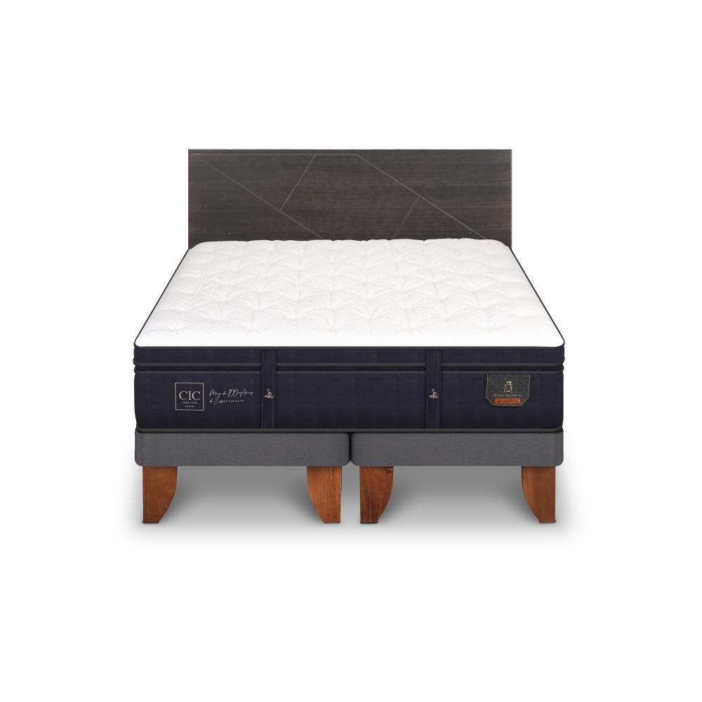 Cama Europea Cic Super Premium / King / Base Dividida + Respaldo image number 0.0