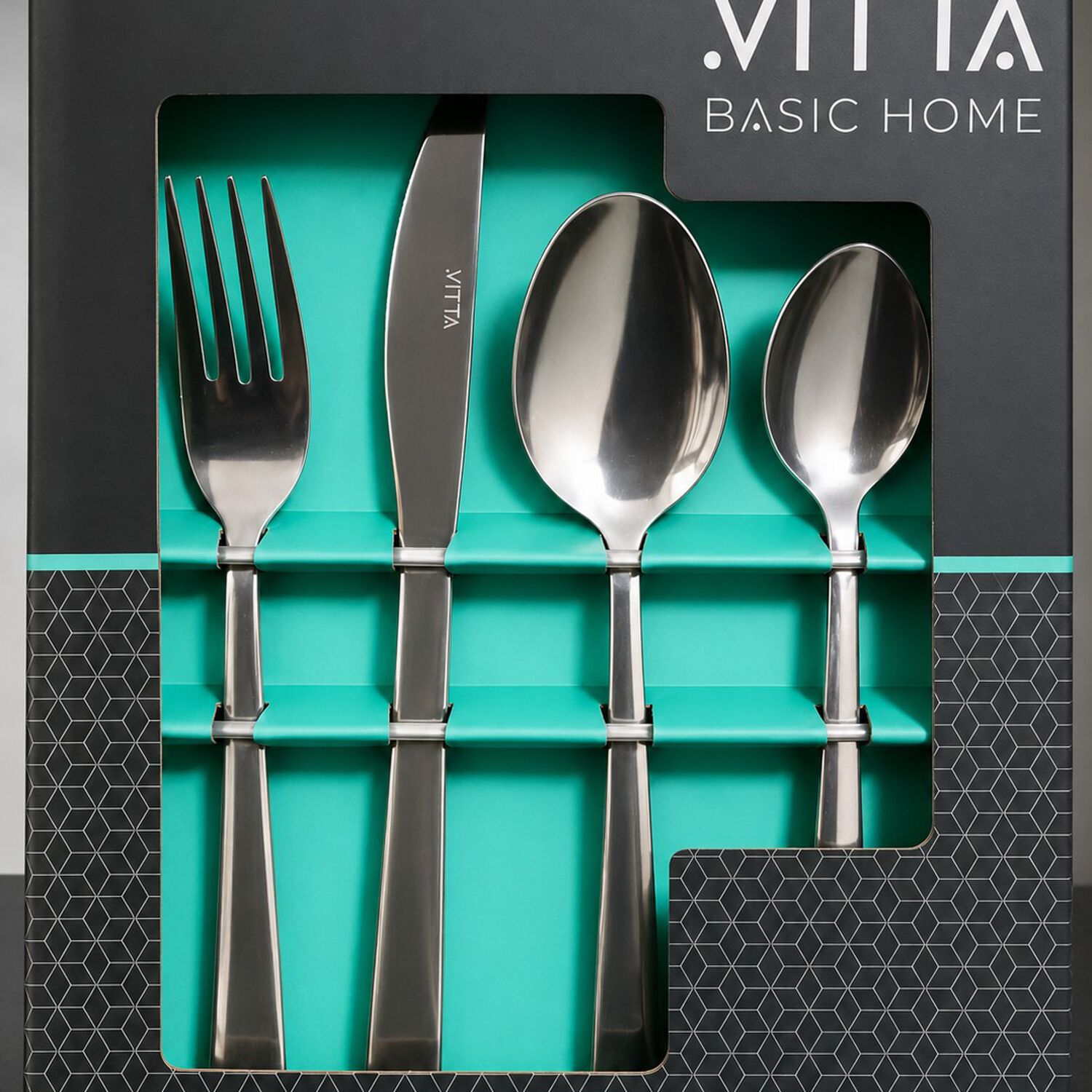 Set De Cuchilleria 24 Piezas Con Cuchillo De Carne Espesor 1.8 Mm Modelo Vigo Marca Vitta image number 1.0