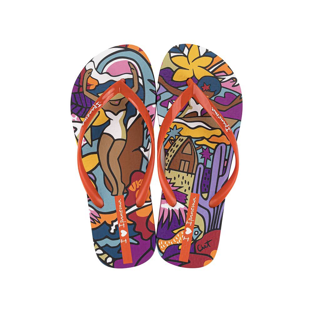 Sandalia Mujer Rojo/azul Graffiti Ipanema image number 0.0