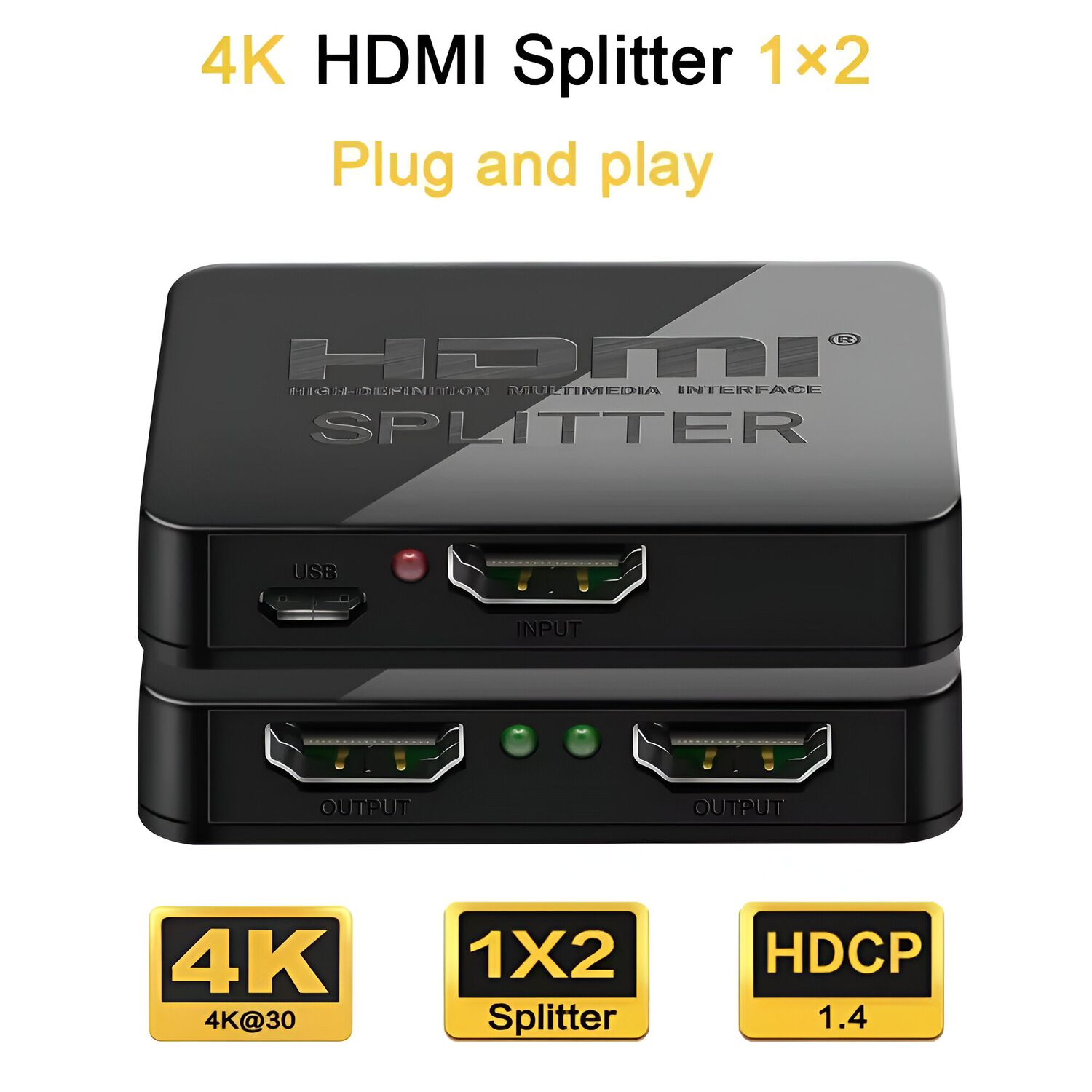 Splitter Hdmi 4k Activo Para 2 Tv Uhd 255mhz Birlink Br10196 image number 7.0