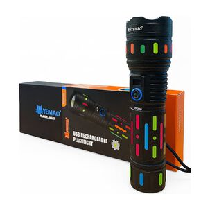 Linterna T&aacute;ctica De Seguridad | 4000 L&uacute;menes, Usb-c, Power Bank