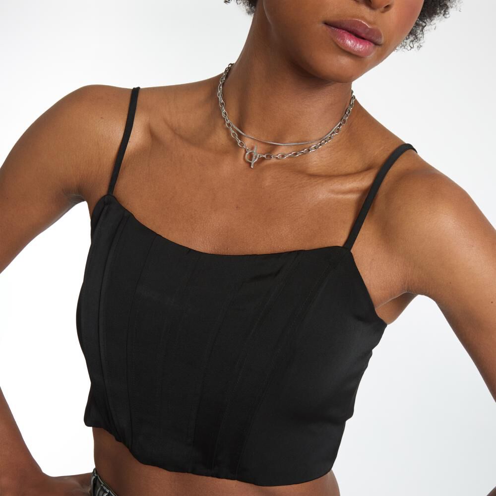Polera Crop Tirantes Con Deslizadores Mujer Rolly Go image number 4.0