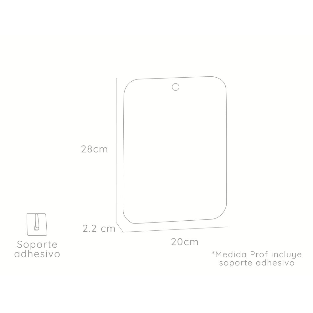 Espejo Semicircular Fm-071 28x20x2,2 image number 5.0