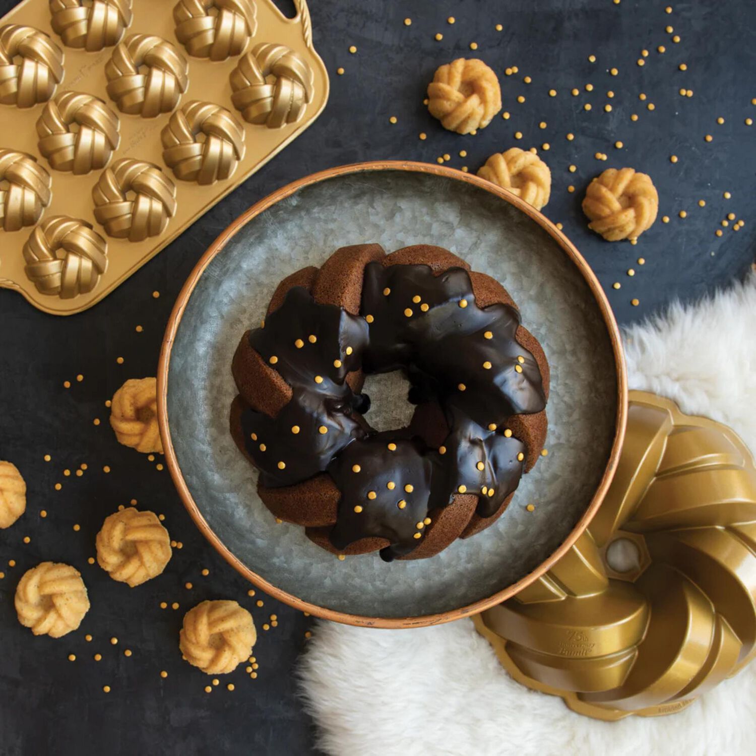75th Anniversary Braided Bundt Pan Nordic Where image number 7.0
