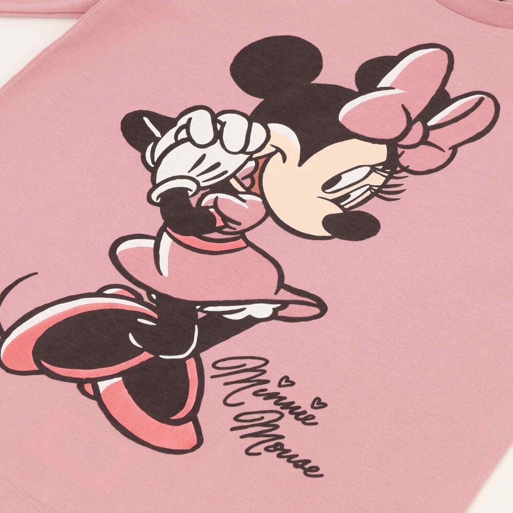 Polera Manga Larga Ni&ntilde;a Minnie Mouse Rosado Disney image number 2.0
