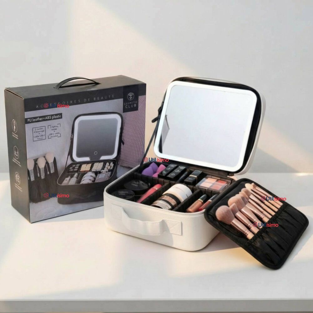 Malet&iacute;n De Maquillaje Con Luz Led Y Espejo Estuche De Maquillaje Organizador image number 0.0