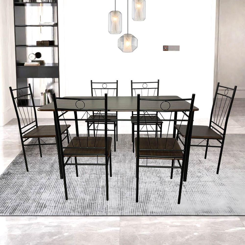 Juego De Comedor 6p Verona Negro 74x80x140 Cm image number 1.0