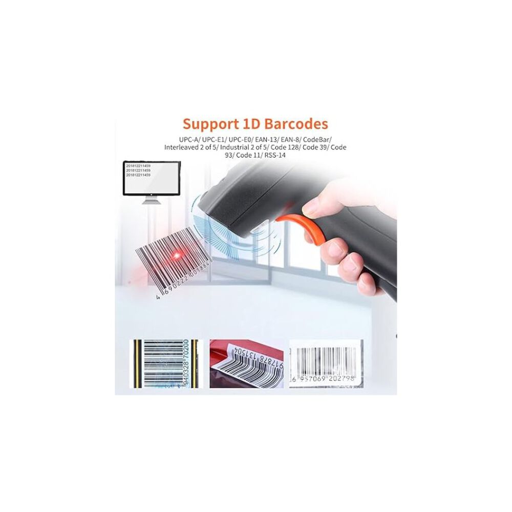Esc&aacute;ner De C&oacute;digo De Barras Inal&aacute;mbrico Lector Usb Supermercado image number 2.0