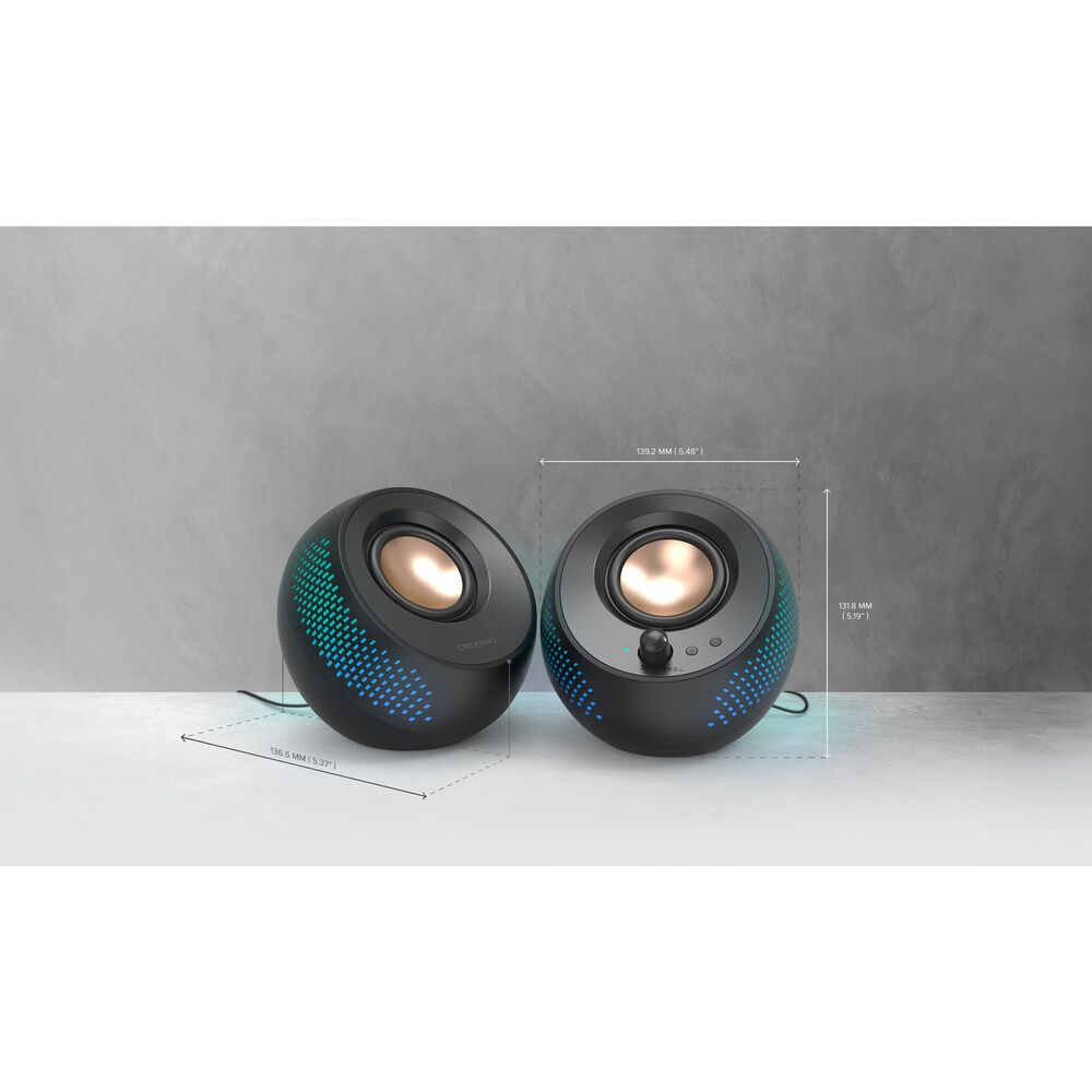 Parlante Creative Pebble X Mf1715 Negro Led image number 3.0