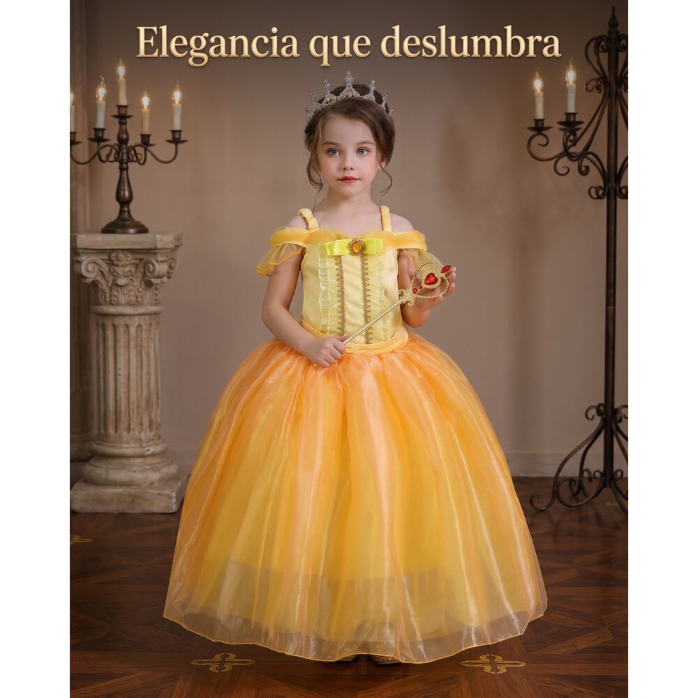 Disfraz Princesas Bella Ni&ntilde;a Disney La Bella Y La Bestia image number 3.0