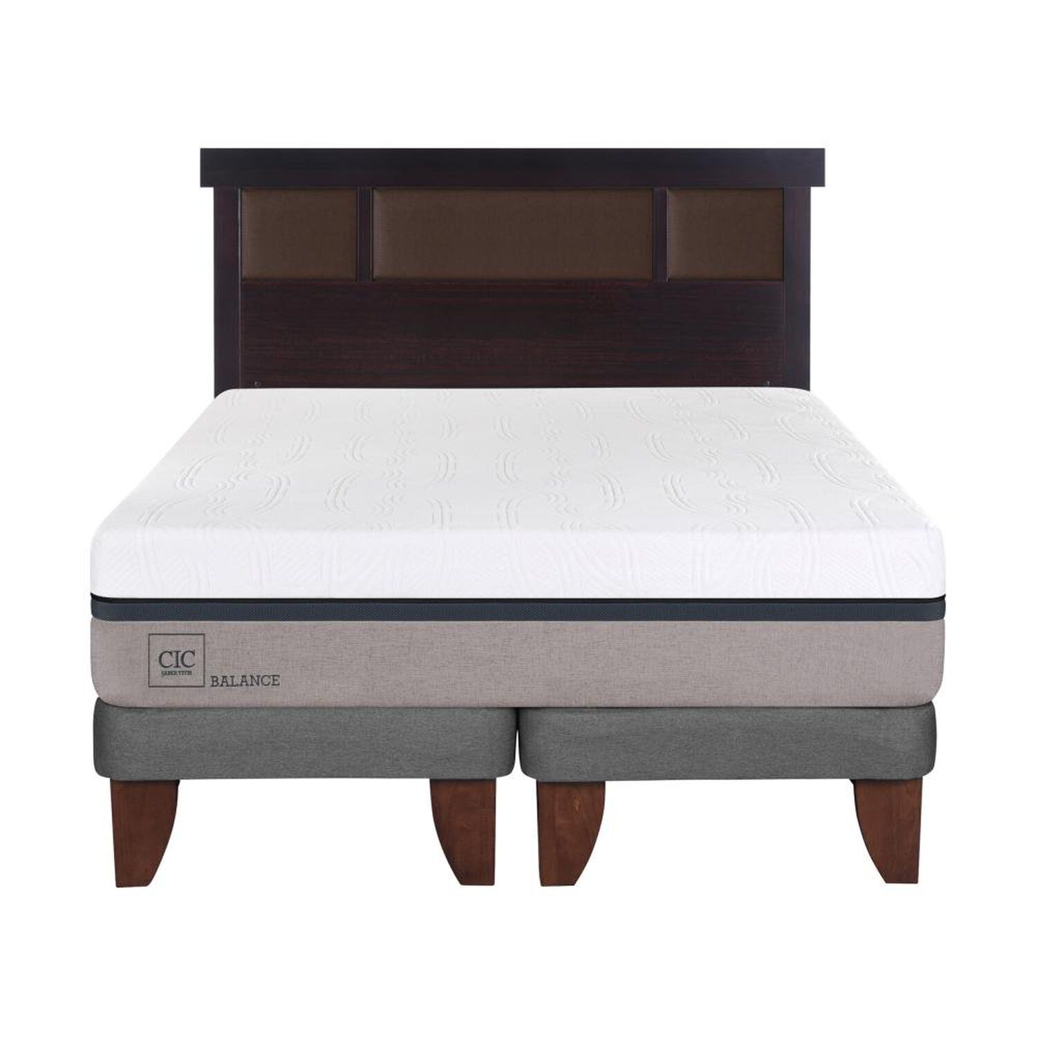 Cama Europea Cic Balance / 2 Plazas / Base Dividida  + Respaldo image number 0.0