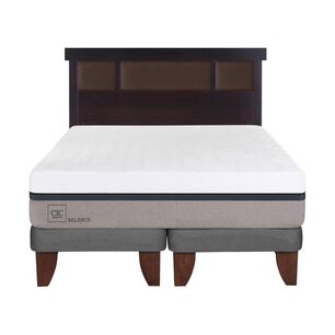 Cama Europea Cic Balance / 2 Plazas / Base Dividida  + Respaldo