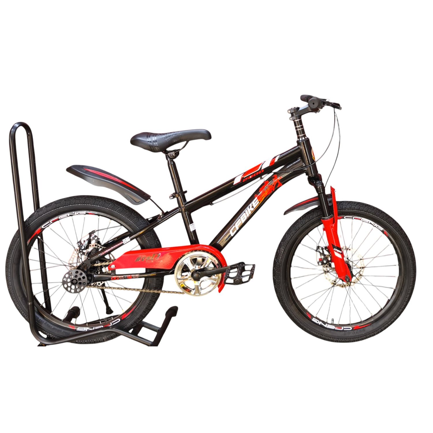 Bicicleta Aro 20 Cfbike Con Freno Disco Negro Rojo image number 0.0