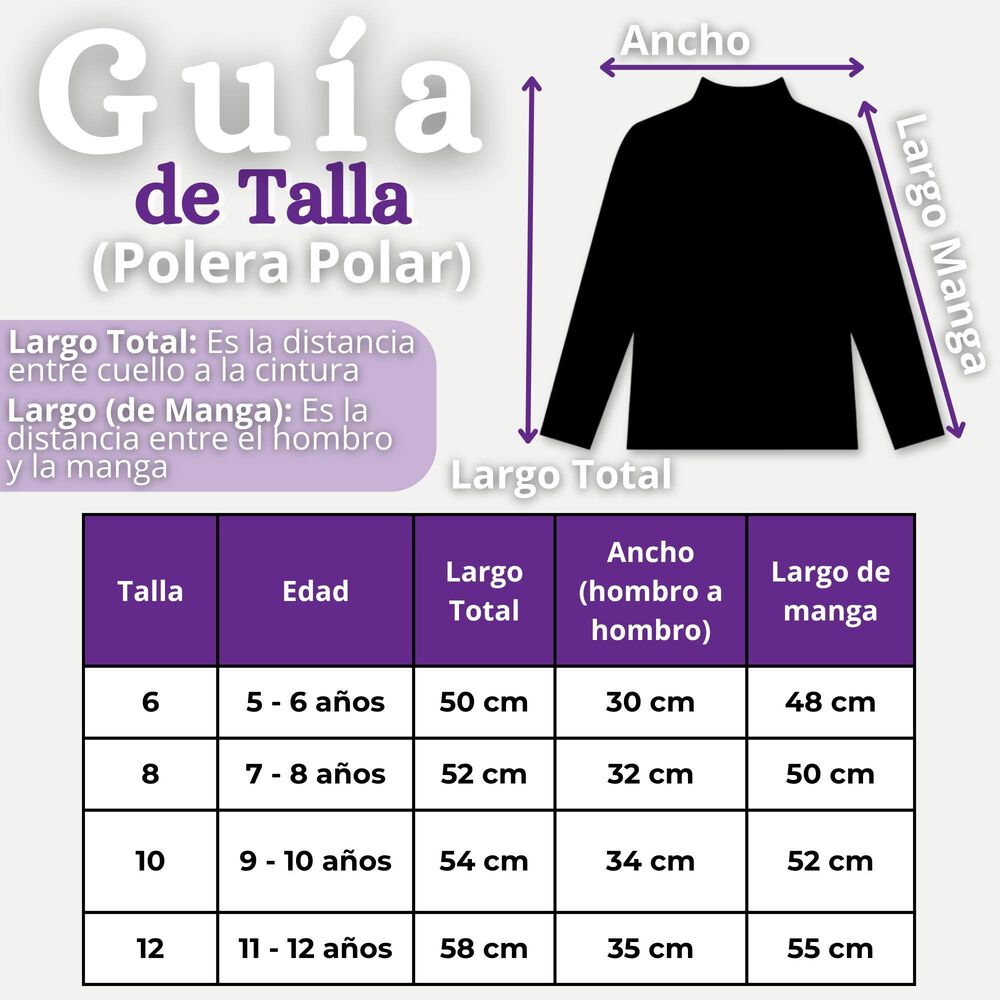 Polera Camiseta Polar Lila Primera Capa Cuello Beatle Manga Larga Ni&ntilde;a image number 2.0
