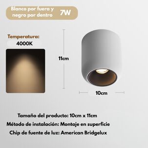 Foco Led Aplique Lámpara De Techo Minimalista 4000k