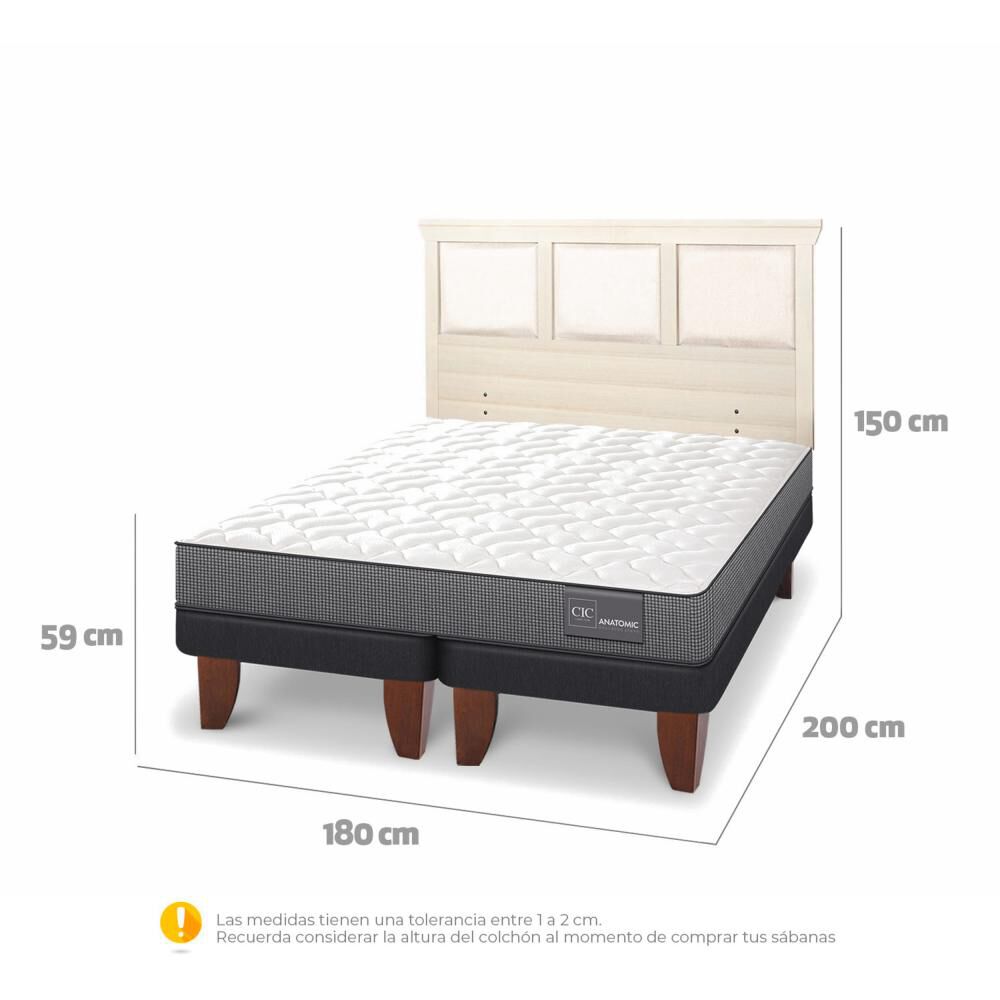 Cama Europea Cic Anatomic / King / Base Dividida + Respaldo image number 4.0
