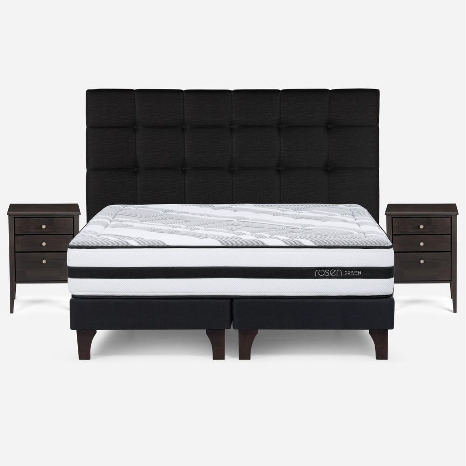 Cama Europea Rosen Driven / King / Base Dividida + Set De Maderas image number 0.0