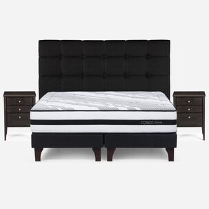 Cama Europea Rosen Driven / King / Base Dividida + Set De Maderas