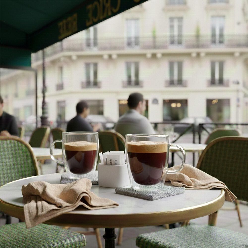 Set 4 Tazas De Vidrio Doble Pared 350 Ml Simplit image number 5.0