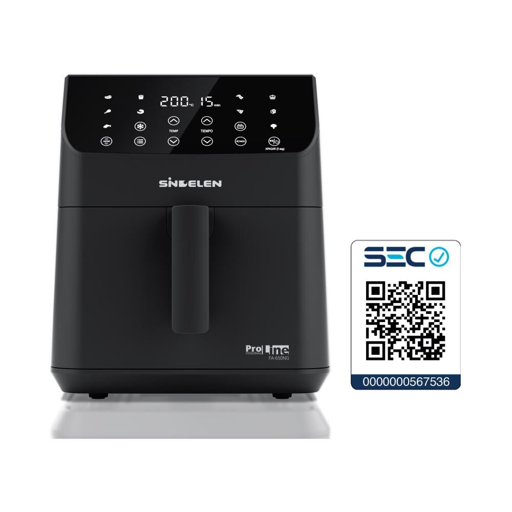 Freidora De Aire Sindelen Fa-650ng / 6,5 Litros image number 7.0