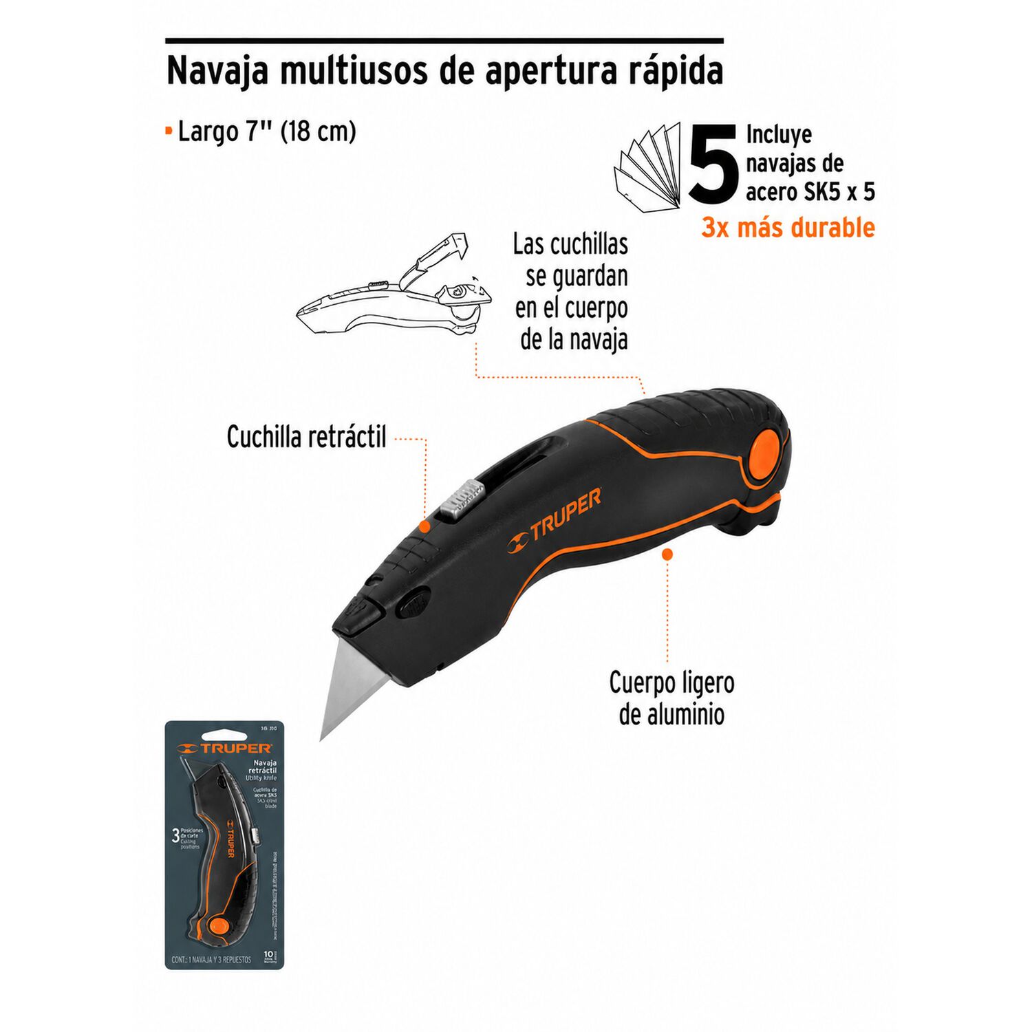 Cuchillo Cartonero Truper Nm-6 image number 3.0