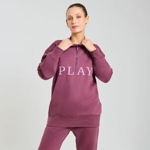 Polerón Deportivo Cuello Alto Medio Cierre Mujer Wetland