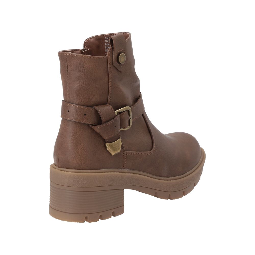 Botin Casual Mujer Camel Plataforma Luz Detogni image number 1.0
