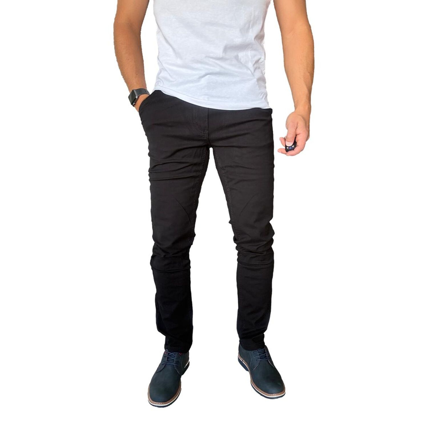 Pantal&oacute;n Tela Elasticado Slim Fit Bolsillo Argentino image number 3.0