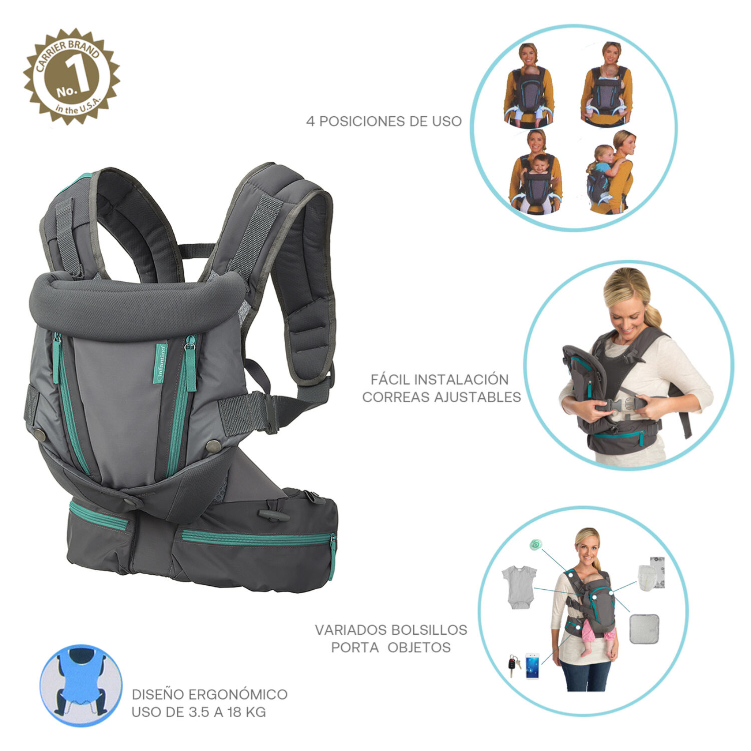 Porta Bebe Carry On 5333 Infatino image number 7.0