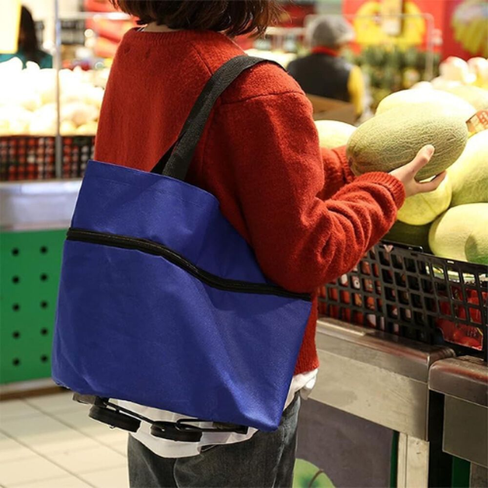 Carrito De Compras Bolsa Con Ruedas Multiusos Plegable image number 2.0