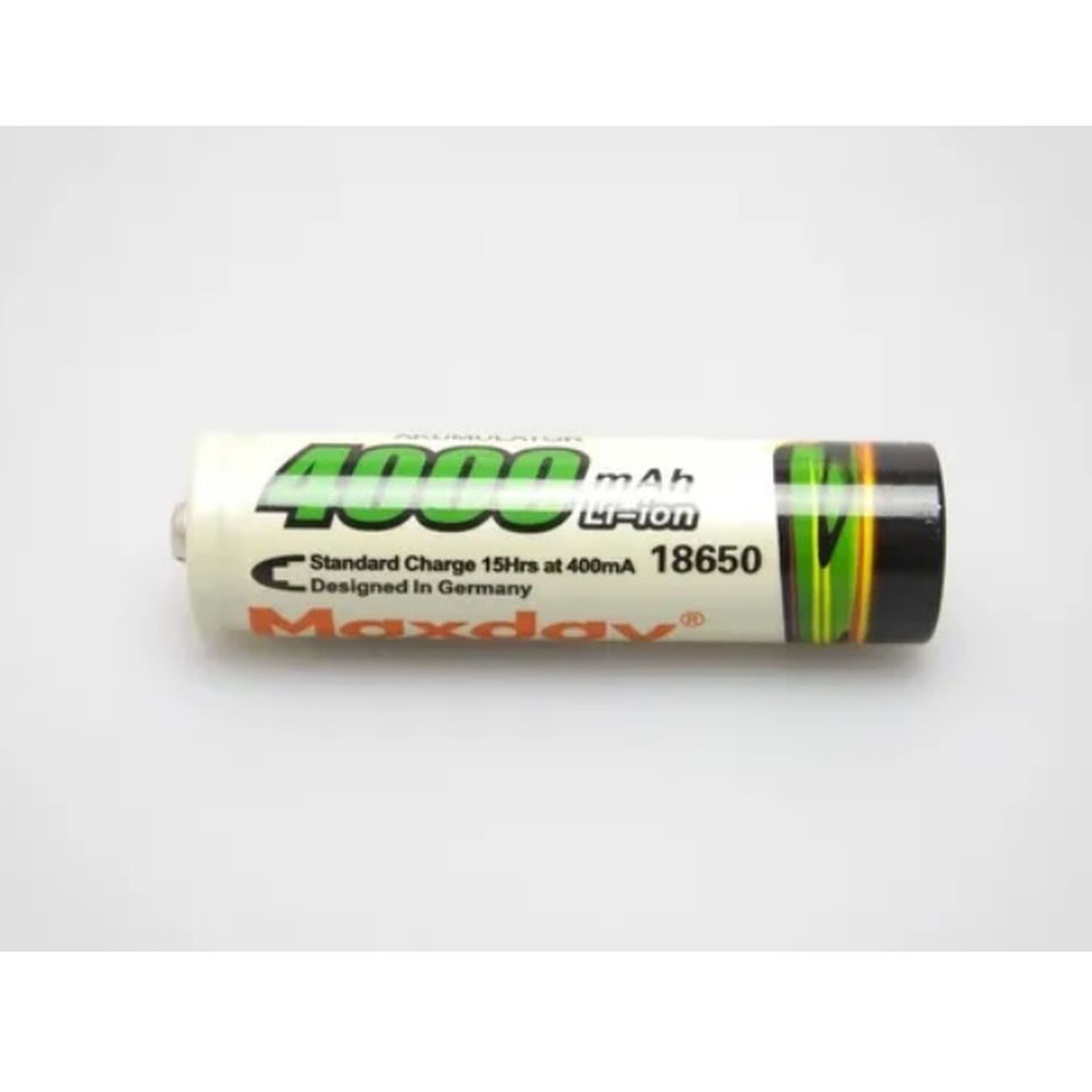 Pila Bateria Recargable 1 Unid De Litio 18650 Maxday 4000mah Con Punta Blanca image number 2.0