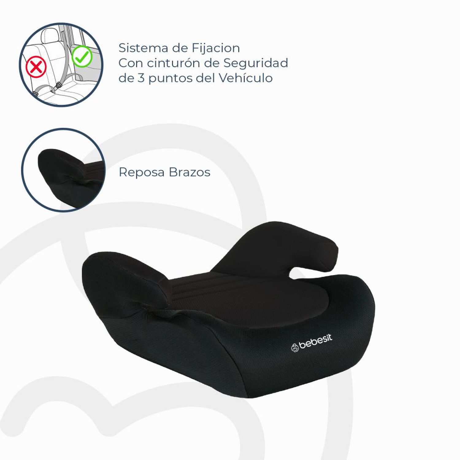 Alzador Bebesit Booster Negro image number 3.0