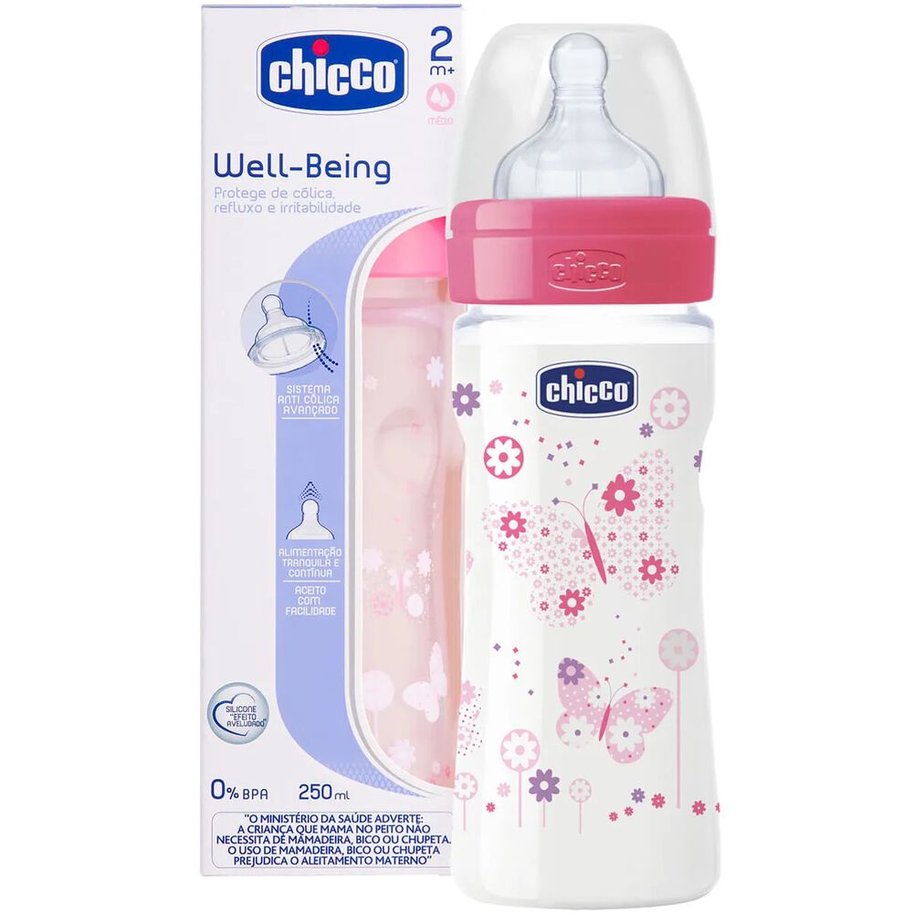 Mamadera Well Being 250ml 2m+ Fuccia image number 2.0