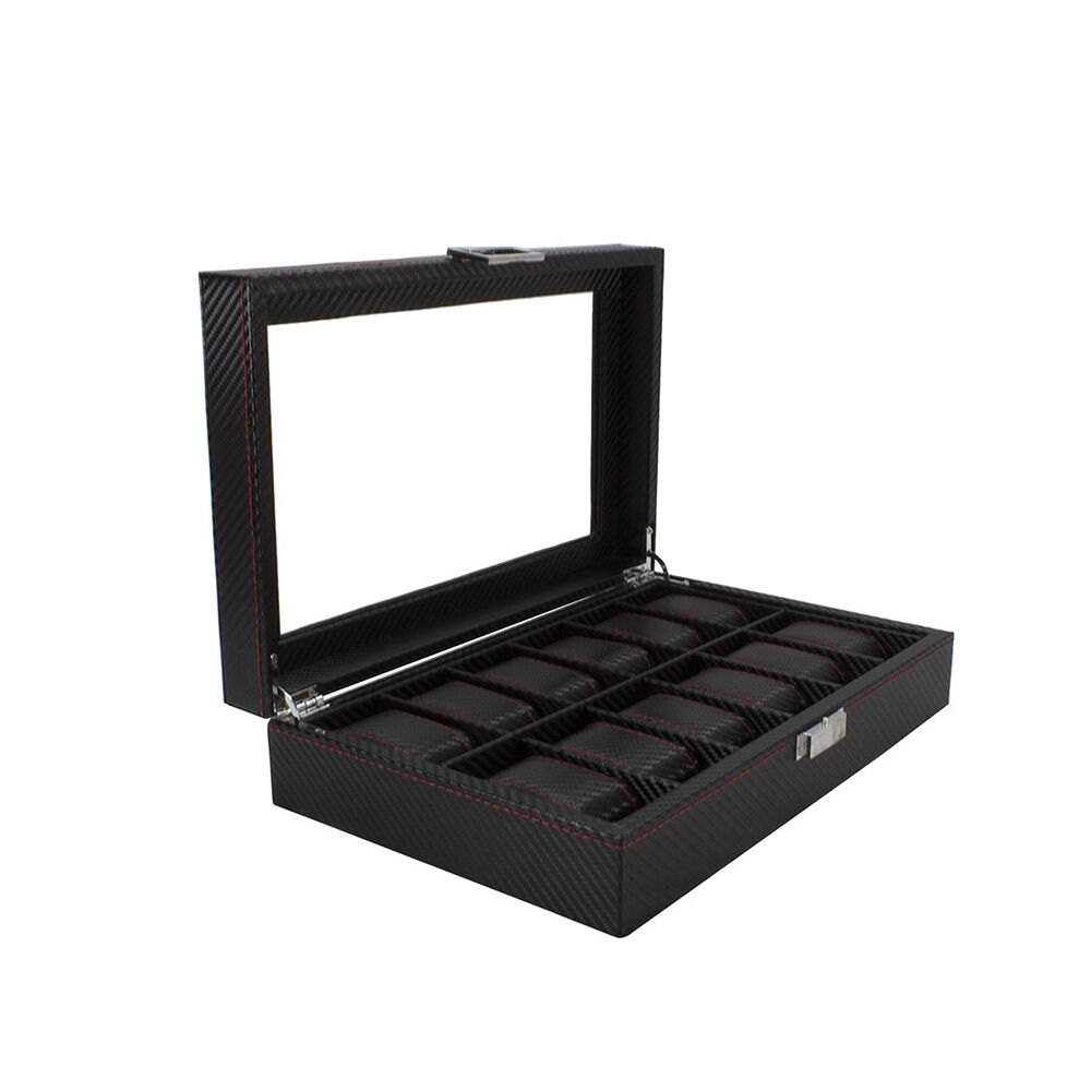 Caja Estuche Organizador De 12 Relojes Bordado Elegante image number 1.0