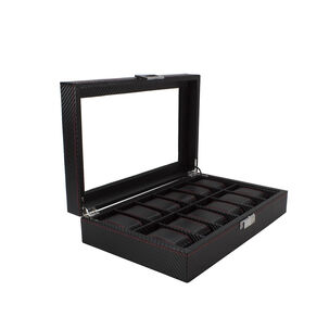 Caja Estuche Organizador De 12 Relojes Bordado Elegante