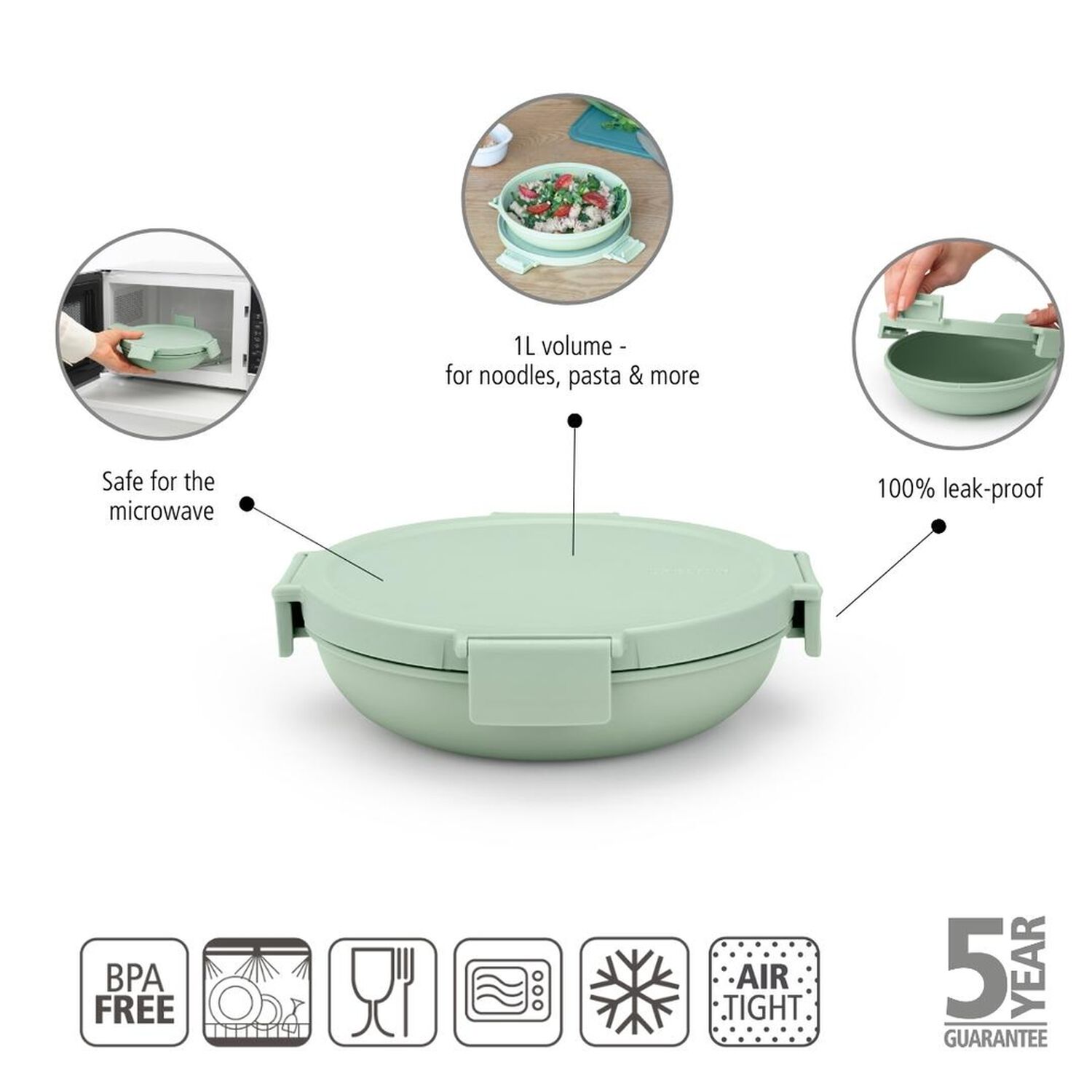 Bowl Para Almuerzo Make & Take 1 Lt Jade Green image number 6.0