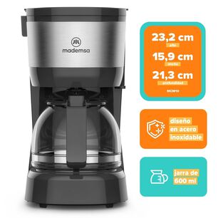 Cafetera El&eacute;ctrica Mademsa 0,6l Jarra De Vidrio 600w Mcm10