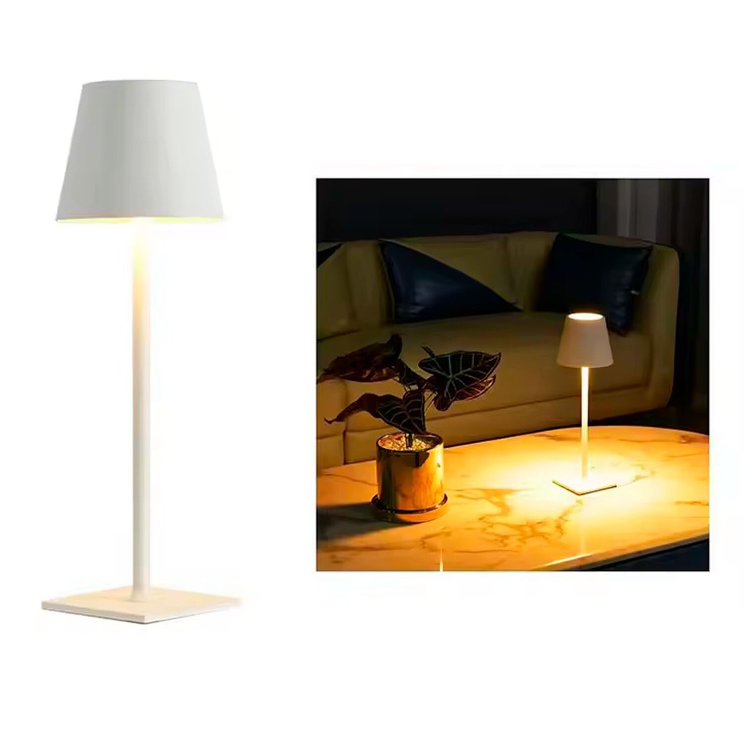 L&aacute;mpara Led Mesa Recargable Usb Inal&aacute;mbrica Minimalista image number 1.0