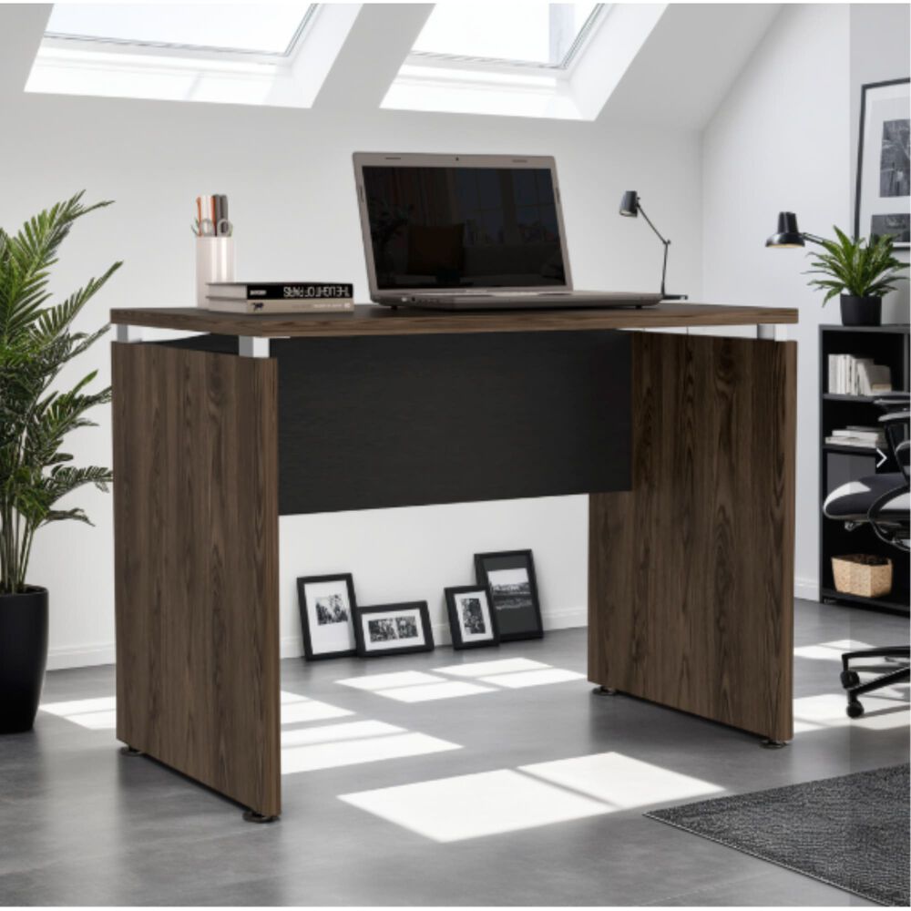 Escritorio 75x100x60 Cm Fm-007n Negro Y Caf&eacute; Oscuro image number 5.0