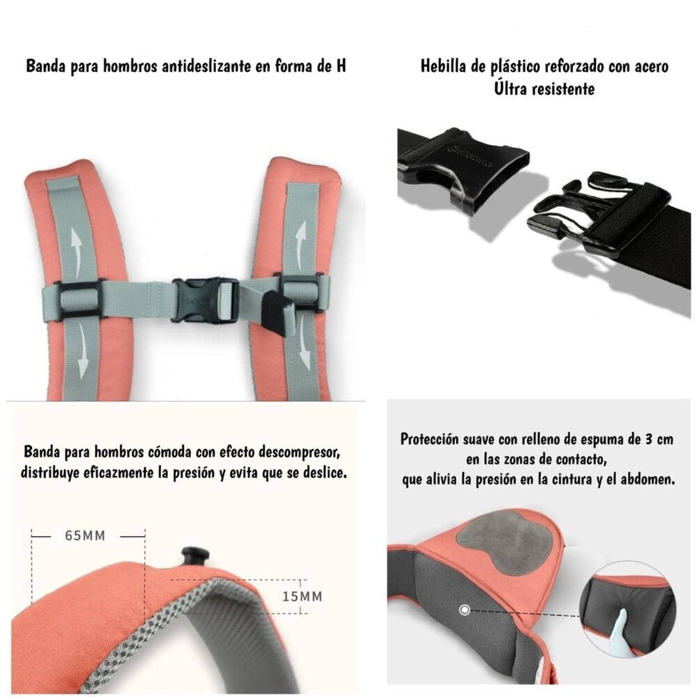 Portabeb&eacute; Ergonomico 0-3 A&ntilde;os Sonet Gris By Lubabycas image number 2.0
