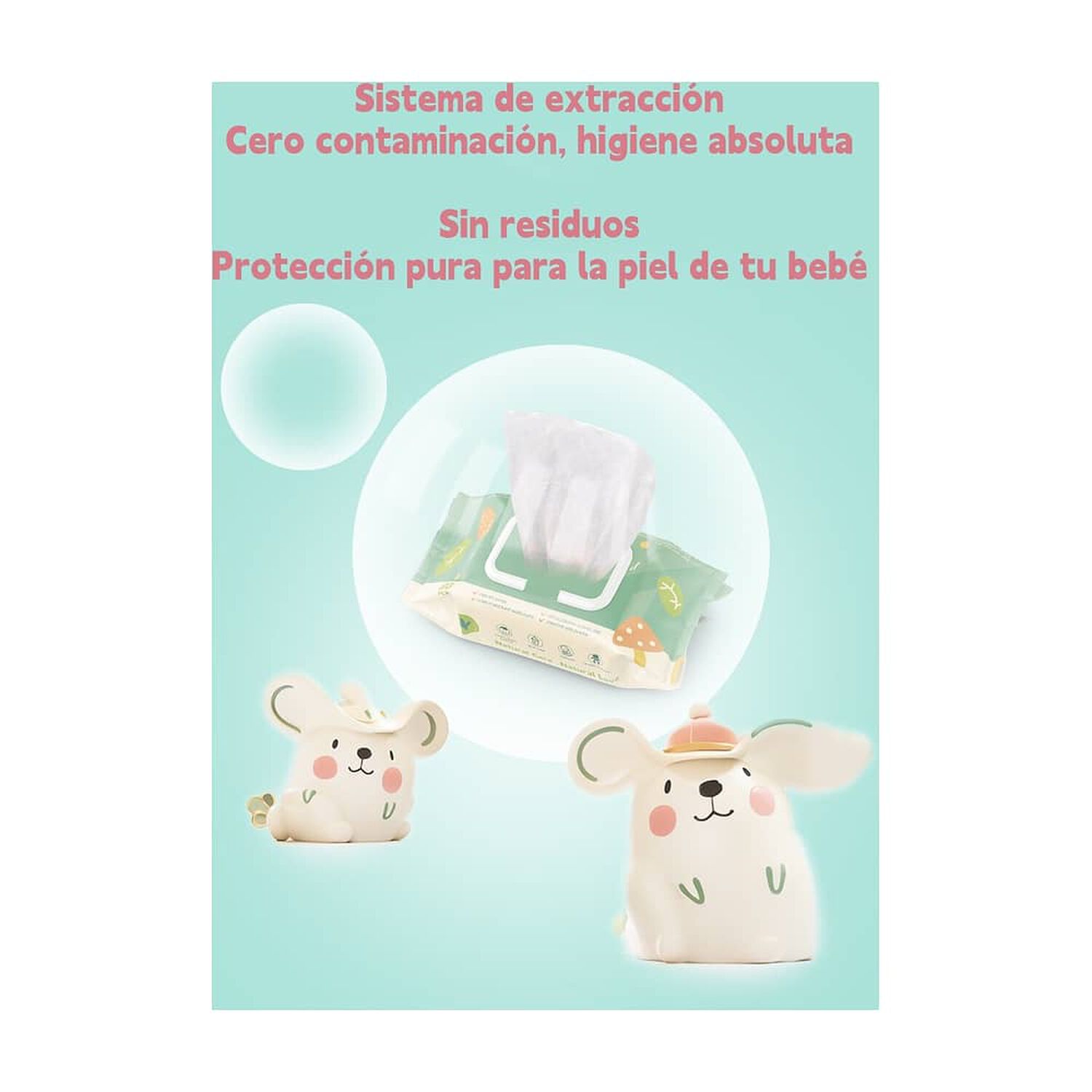 Toallitas H&uacute;medas Con Tapa Pack 2x80 Unidades Lubabycas image number 2.0