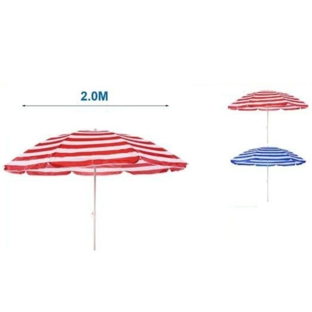 Sombrilla 2 Mts Diametro Playa Camping Diseño Rayas image number 0.0