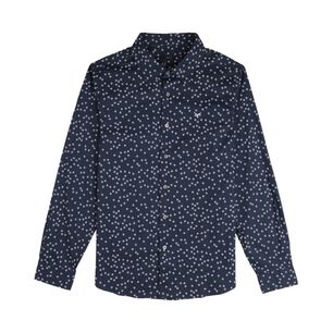 Camisa Estampada Slim Manga Larga Hombre Az Black