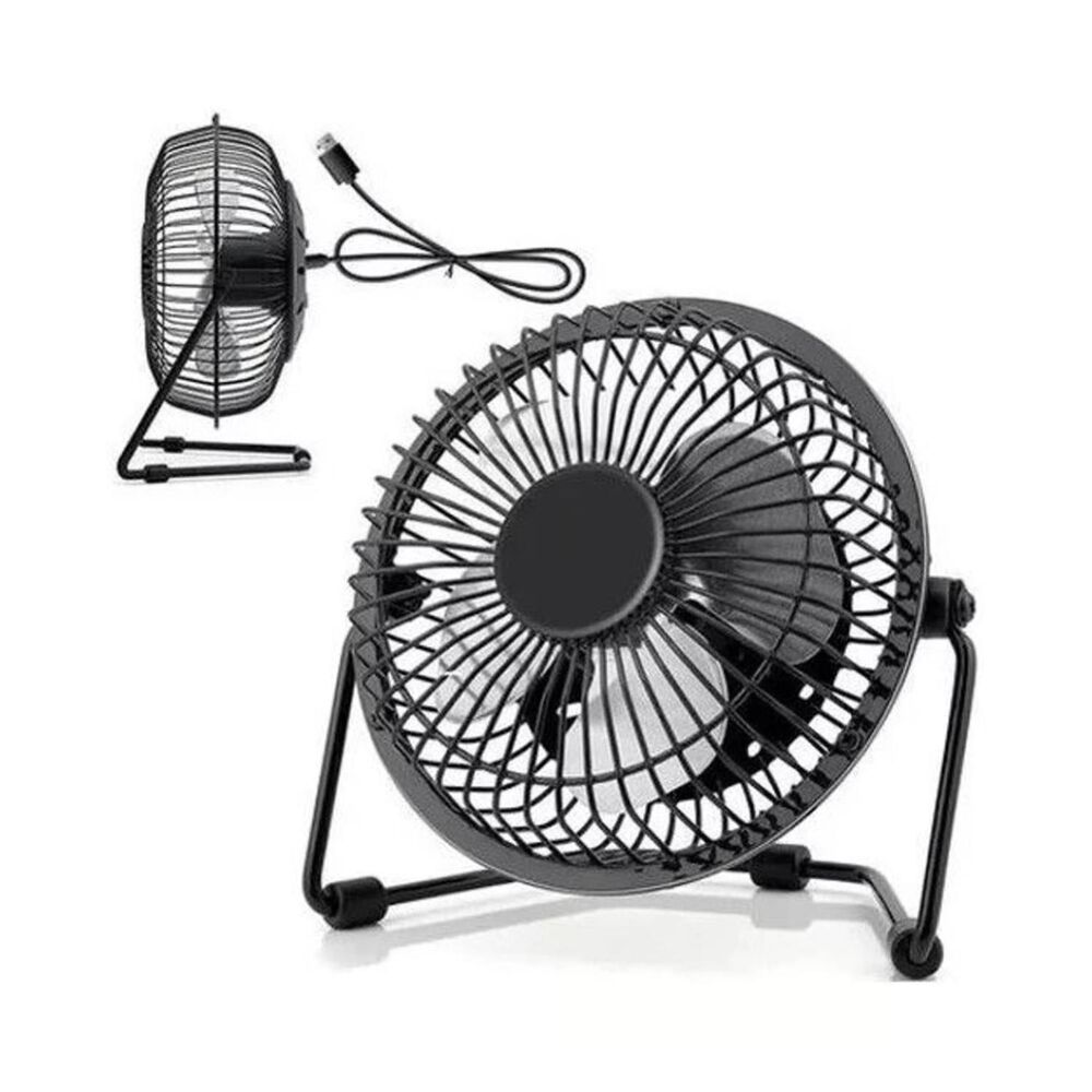 Mini Ventilador 6" De Mesa Usb Negro image number 1.0