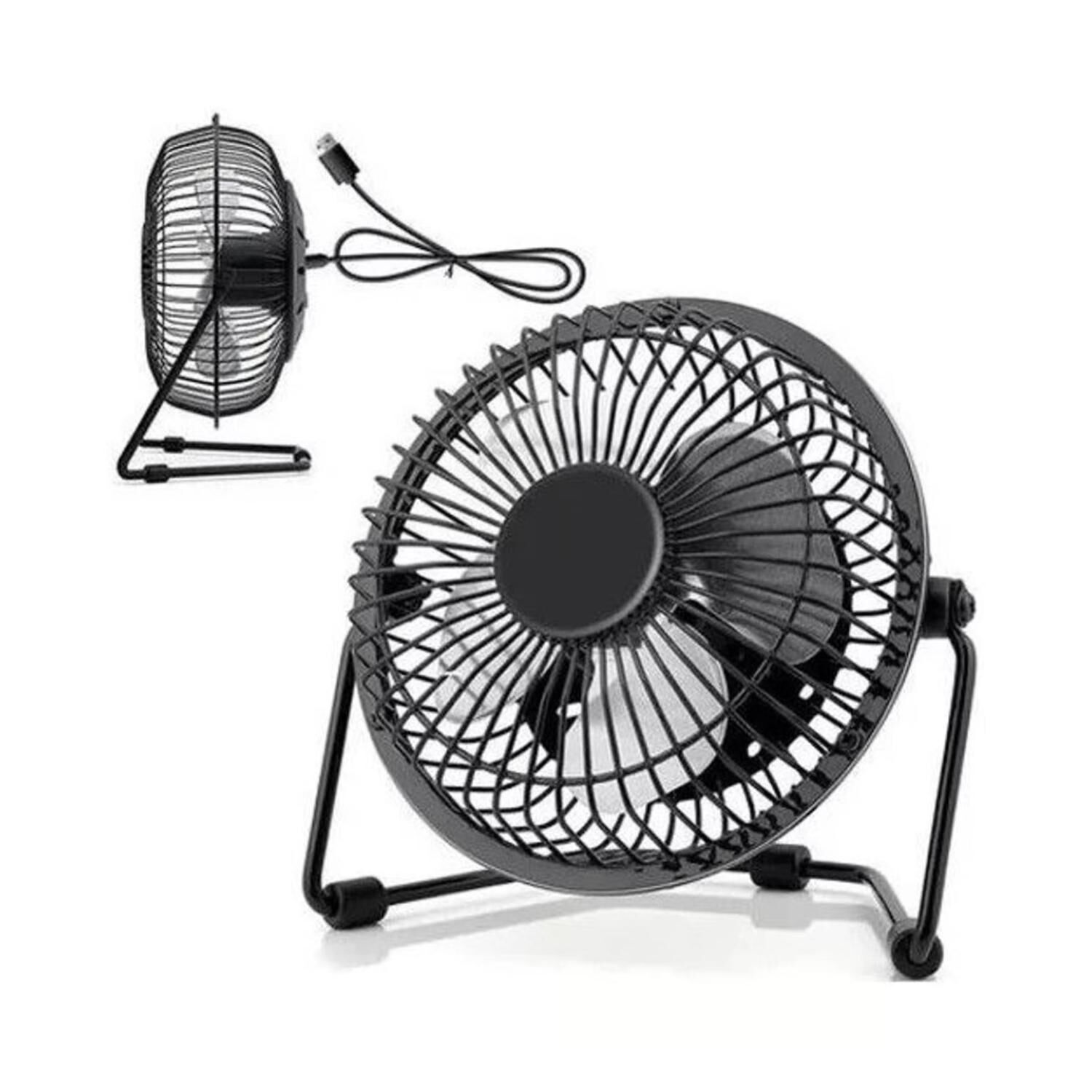 Mini Ventilador 6" De Mesa Usb Negro image number 1.0