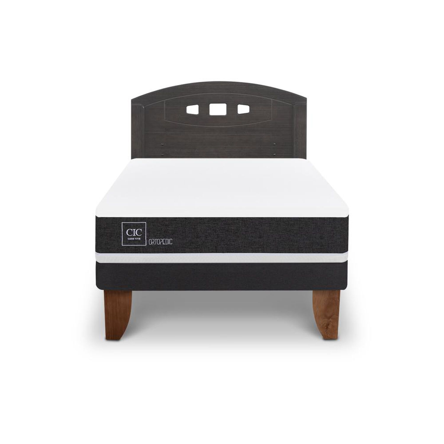 Cama Europea Cic Ortopedic / 1.5 Plazas / Base Normal + Respaldo image number 0.0