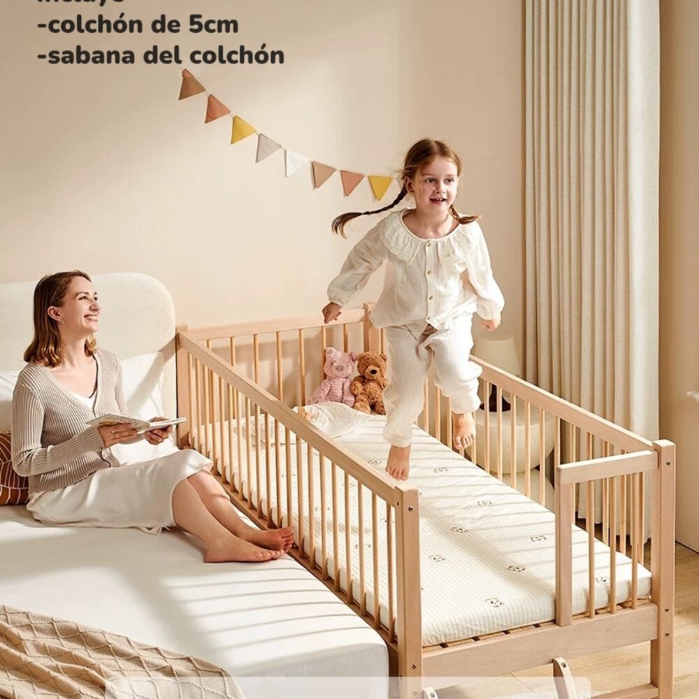 Cama Colecho 4 Laterales Con Colchón Y Sabana Plus Lubabycas image number 6.0