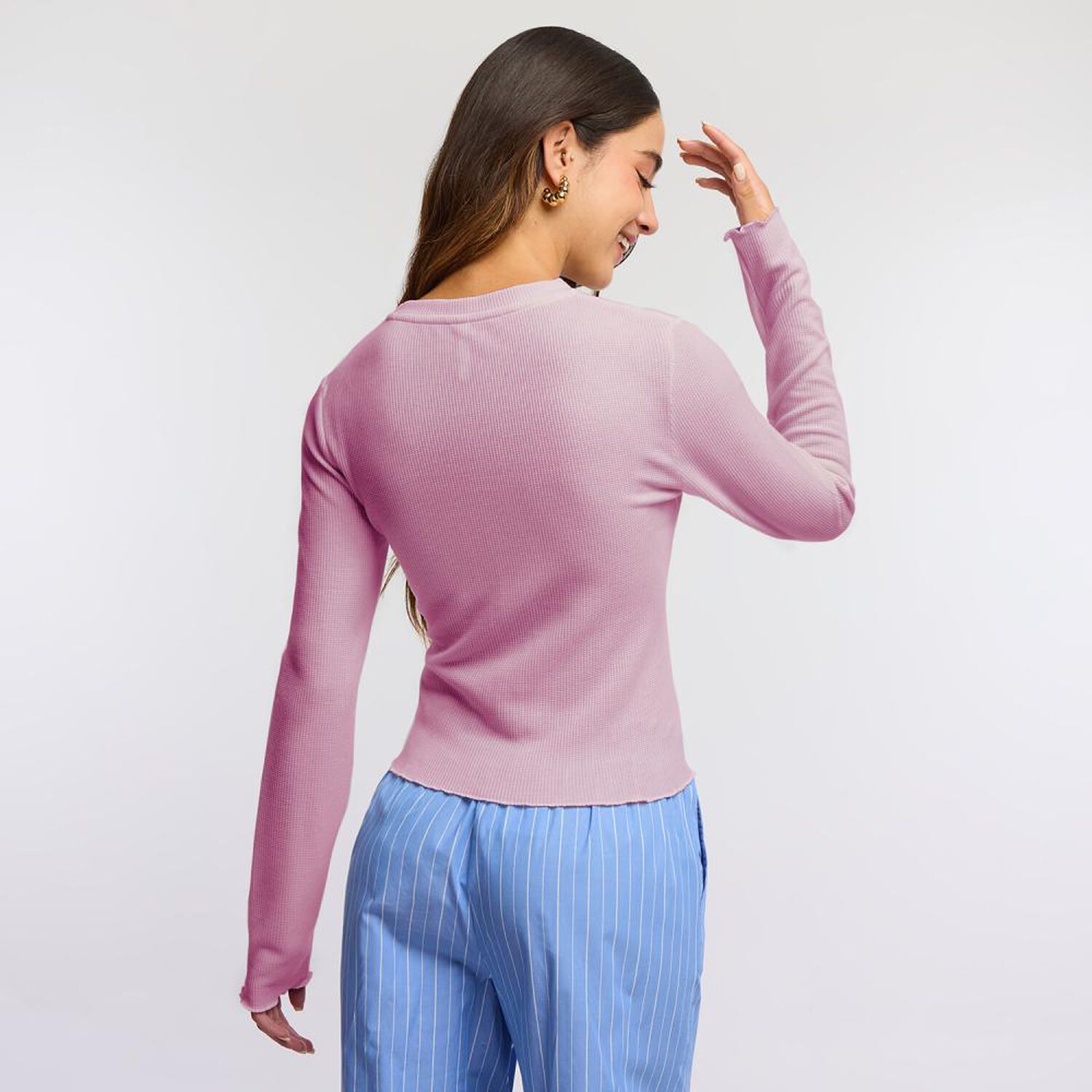Polera Regular Manga Larga Cuello Redondo Mujer Freedom image number 1.0