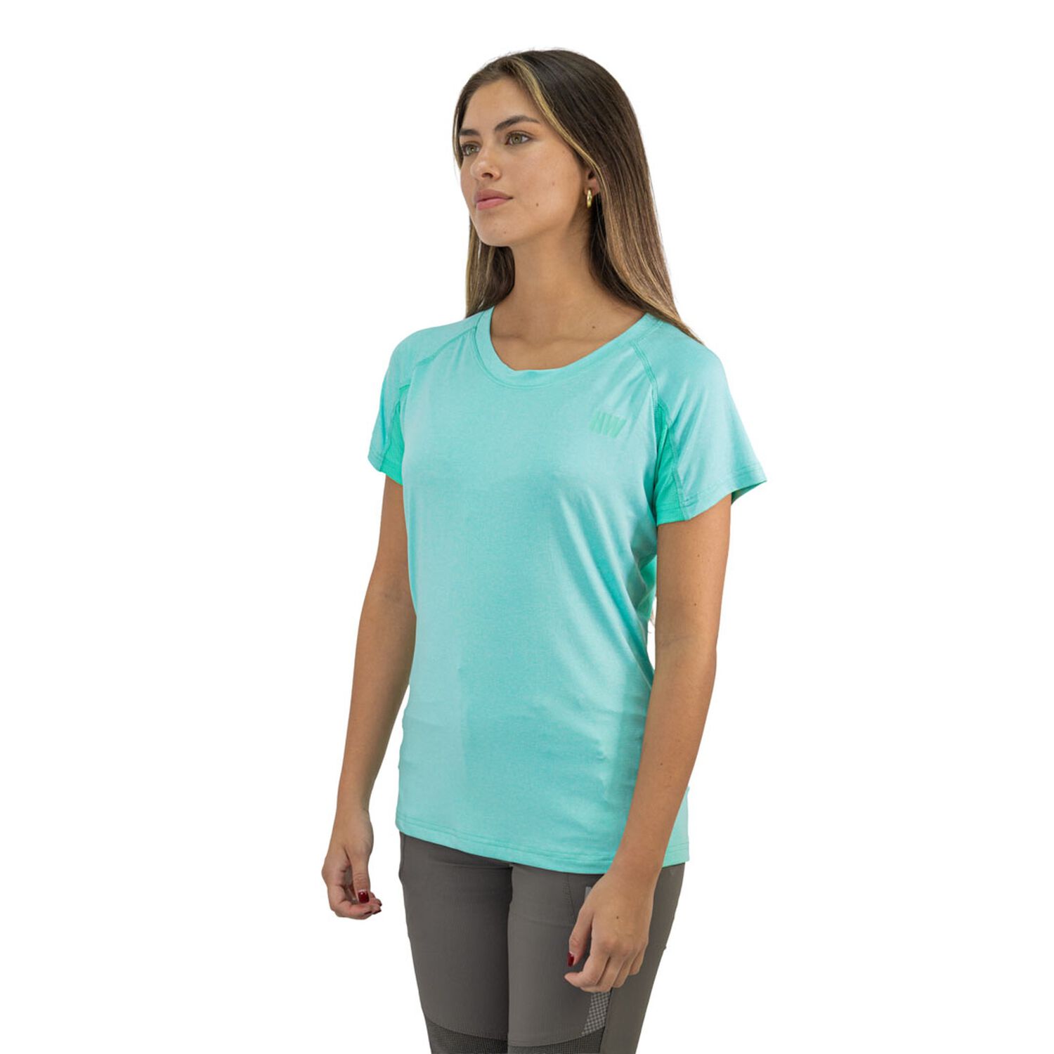 Polera Dry Fit Hw Spx Manga Corta Mujer Aqua image number 2.0